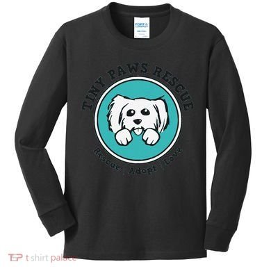 Tiny Paws Dog Logo Kids Long Sleeve Shirt