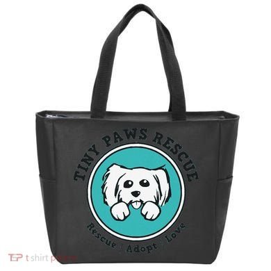 Tiny Paws Dog Logo Tote Bag