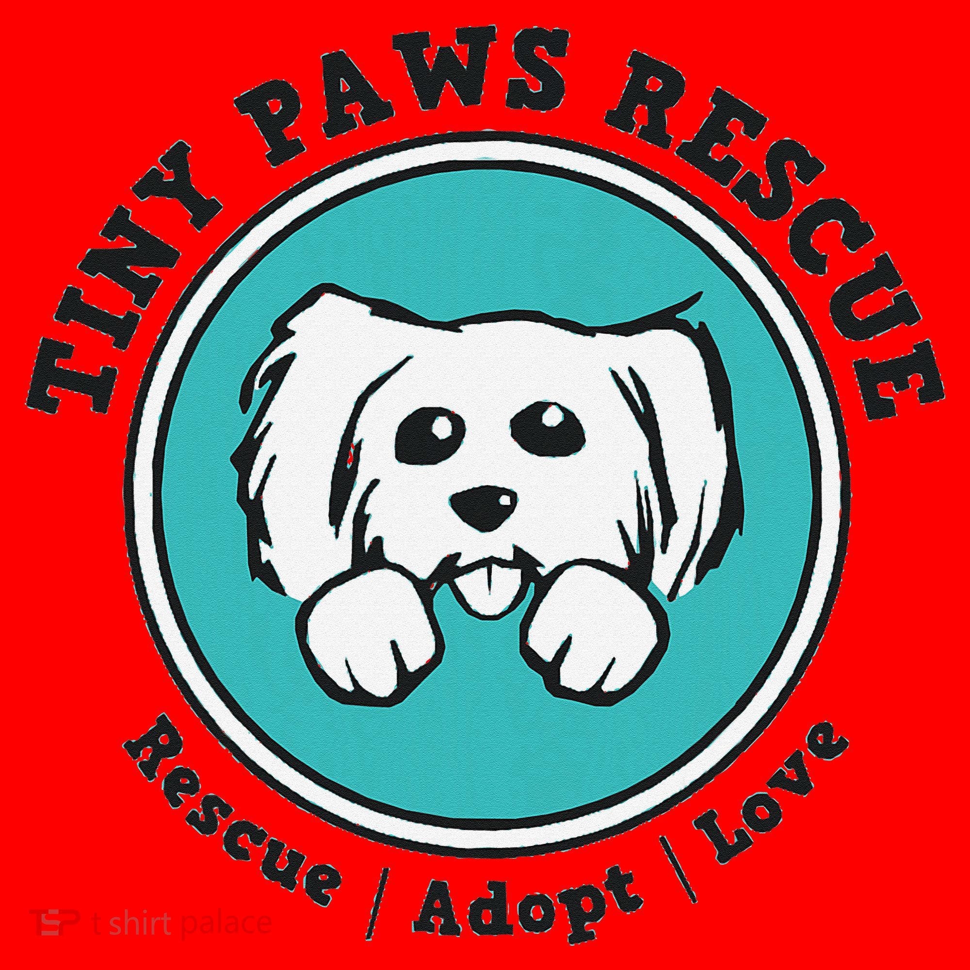 Tiny Paws Dog Logo Santa Hat
