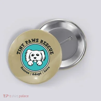 Tiny Paws Dog Logo Button