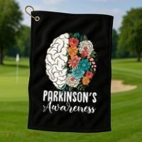 Tulip ParkinsonS Disease Awareness April Month Support Gift Golf Towel thumb 1