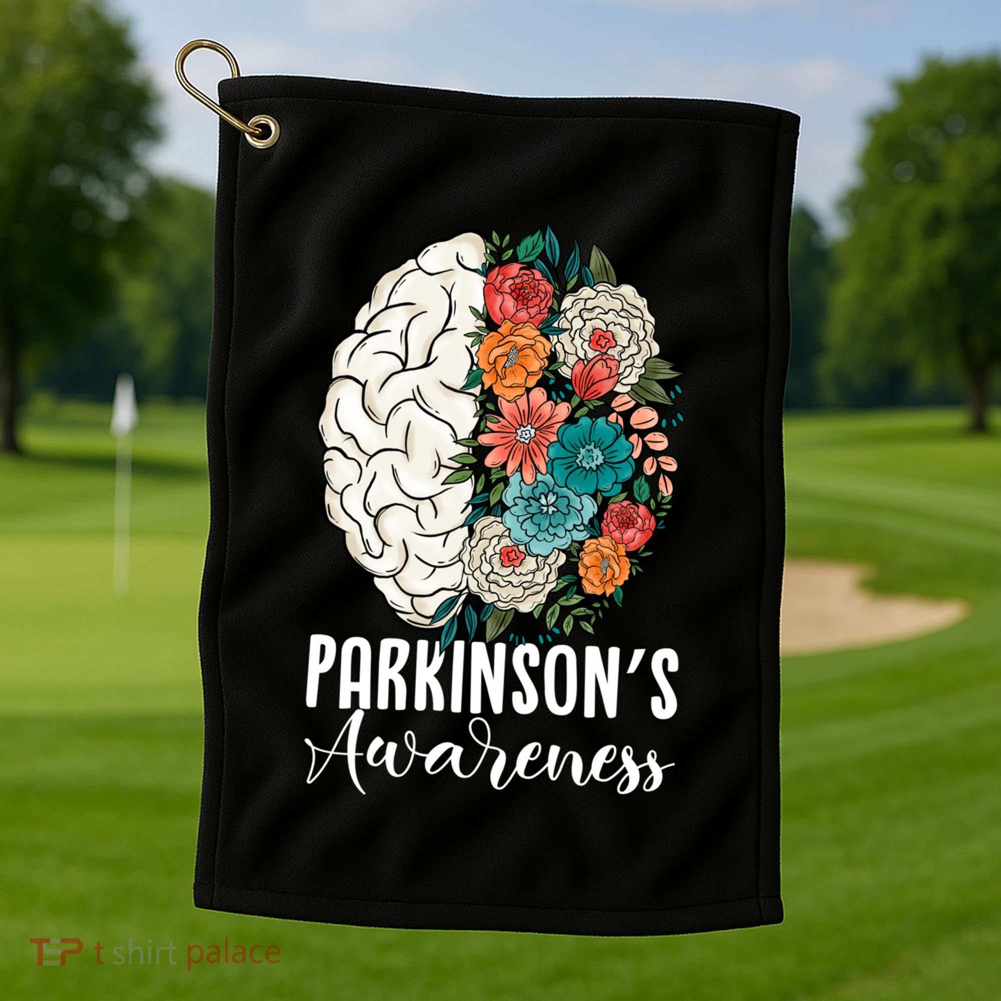 Tulip ParkinsonS Disease Awareness April Month Support Gift Golf Towel