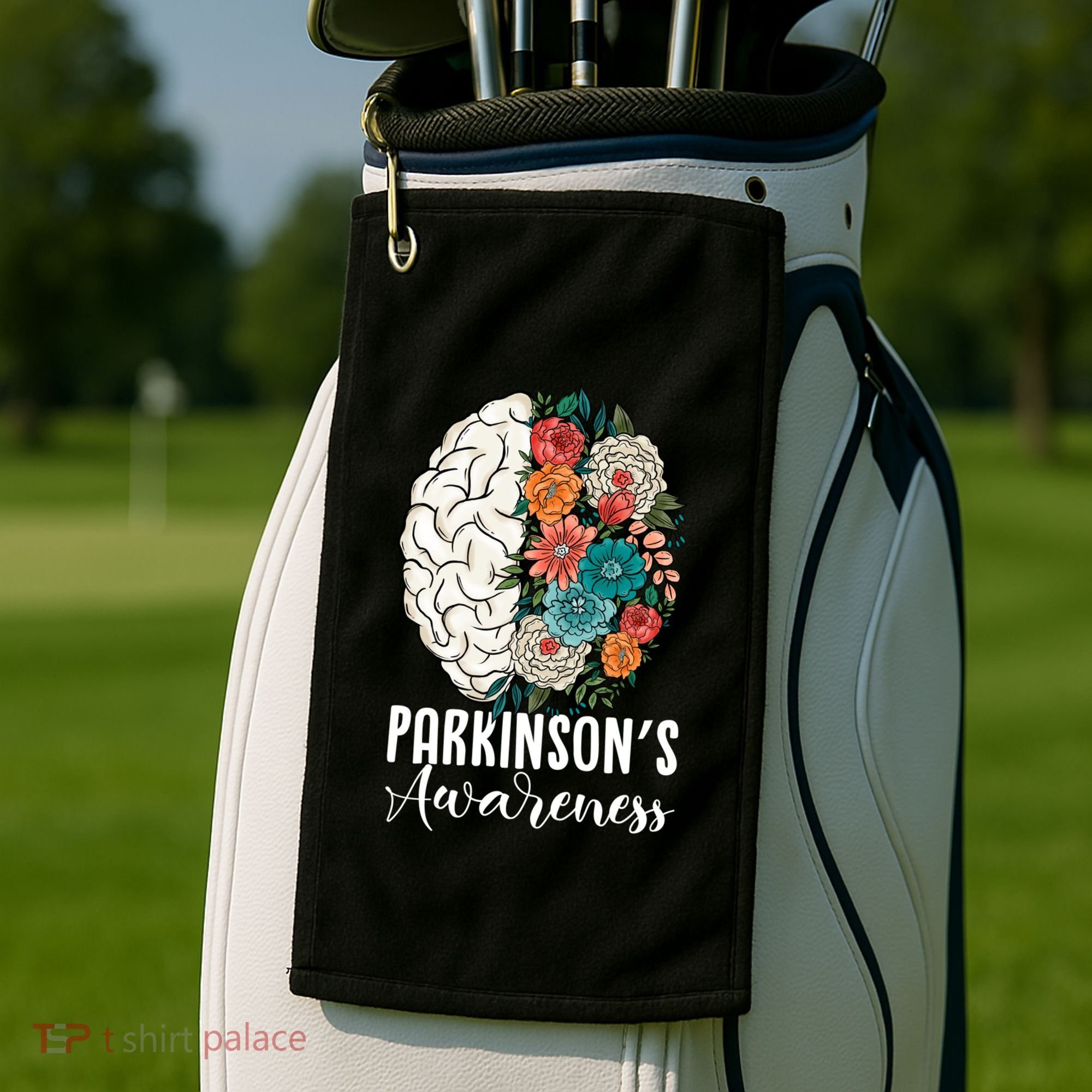 Tulip ParkinsonS Disease Awareness April Month Support Gift Golf Towel