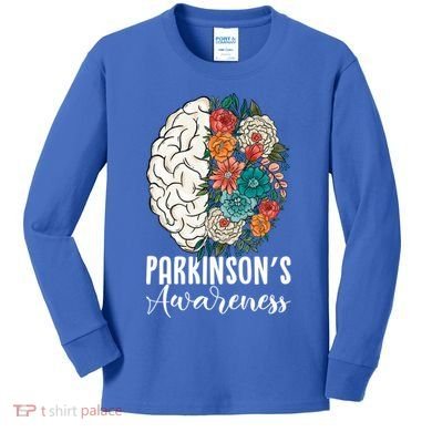 Tulip ParkinsonS Disease Awareness April Month Support Gift Kids Long Sleeve Shirt