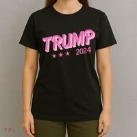 Trump Pink Donald Trump 2024 Us Election Funny Pink Girly T-Shirt thumb 4