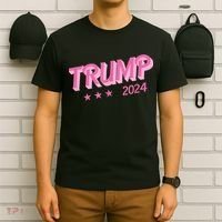 Trump Pink Donald Trump 2024 Us Election Funny Pink Girly T-Shirt thumb 6