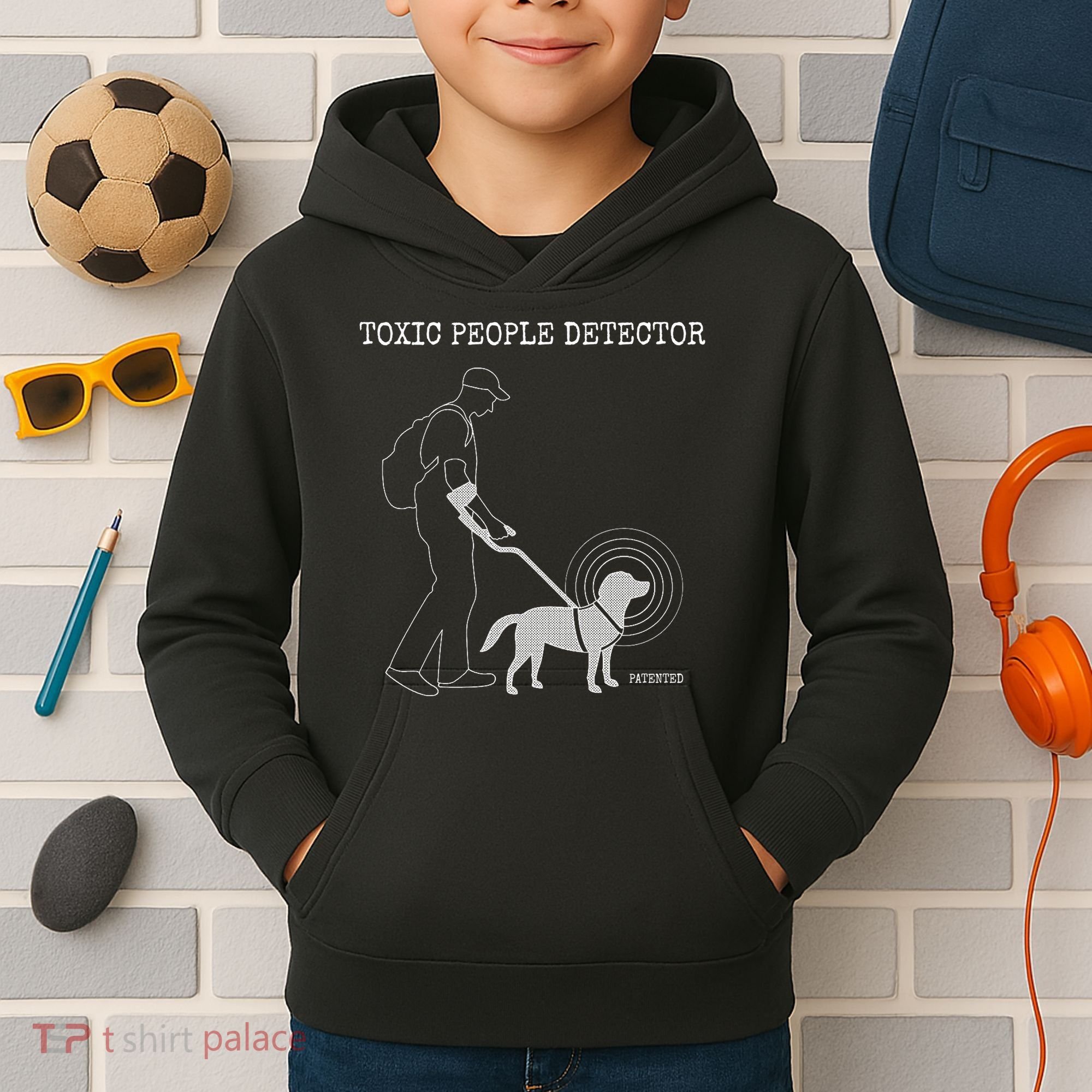 Toxic People Detector Funny Kids Hoodie