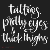 Tattoos Pretty Eyes Thick Thighs Beanie thumb 2