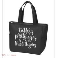 Tattoos Pretty Eyes Thick Thighs Tote Bag thumb 3