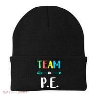 Team P E School Teacher PE Teacher Strong Physical Teacher Beanie thumb 0