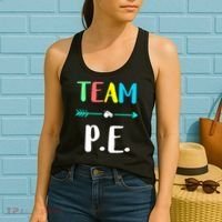 Team P E School Teacher PE Teacher Strong Physical Teacher Women's Tank Top thumb 2