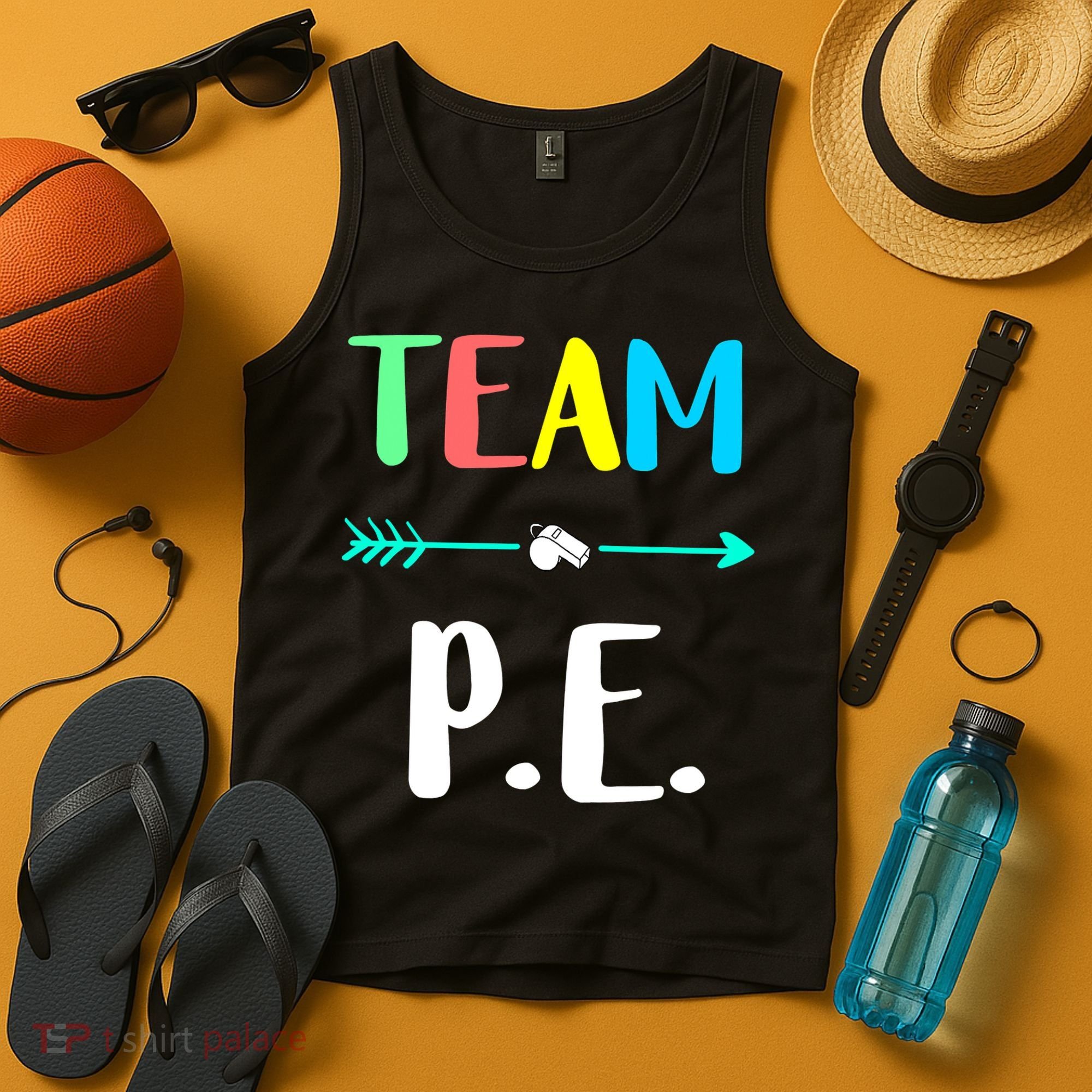 Team P E School Teacher PE Teacher Strong Physical Teacher Tank Top