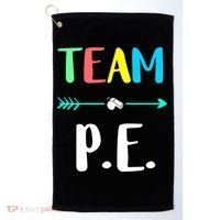 Team P E School Teacher PE Teacher Strong Physical Teacher Golf Towel thumb 0