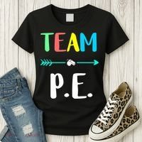Team P E School Teacher PE Teacher Strong Physical Teacher Women's T-Shirt thumb 3