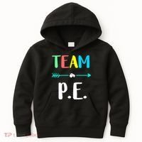 Team P E School Teacher PE Teacher Strong Physical Teacher Kids Hoodie thumb 0