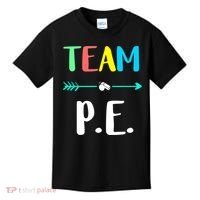 Team P E School Teacher PE Teacher Strong Physical Teacher Kids T-Shirt thumb 0