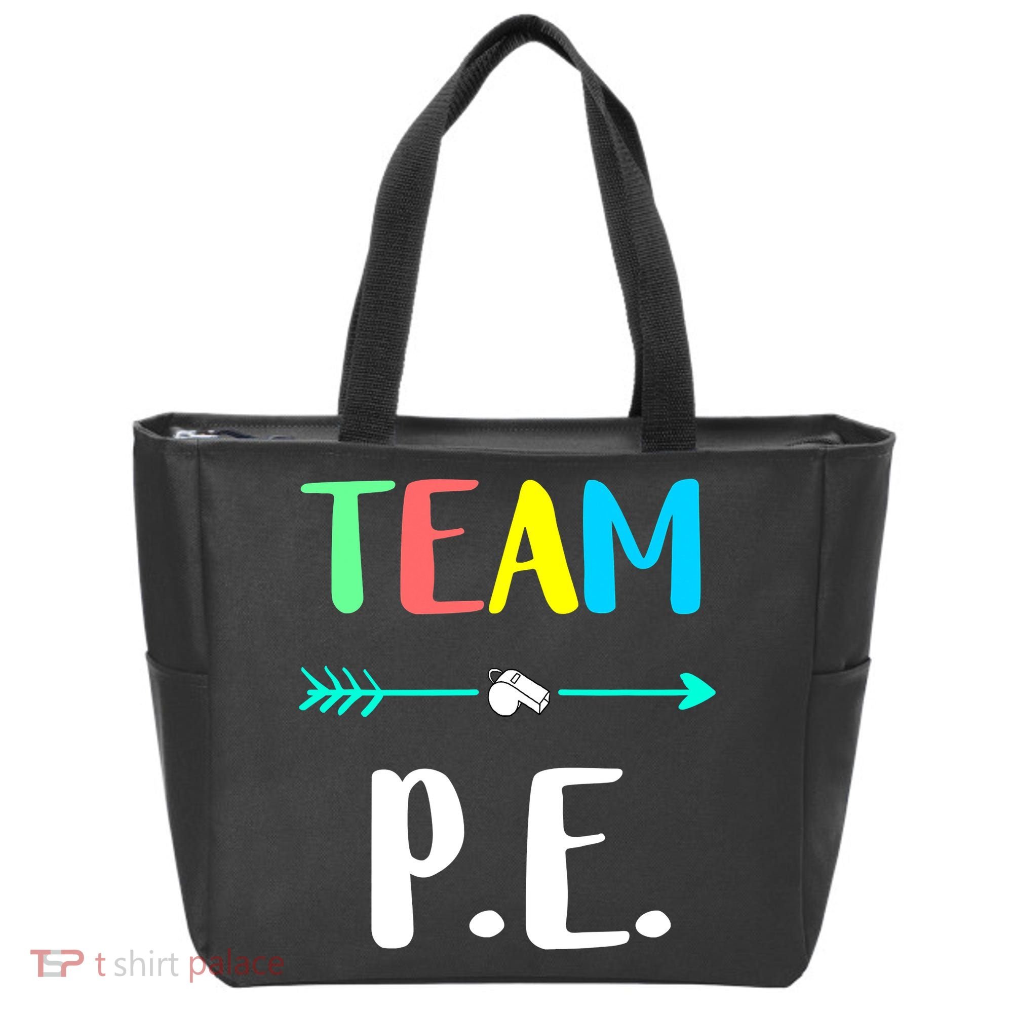 Team P E School Teacher PE Teacher Strong Physical Teacher Tote Bag