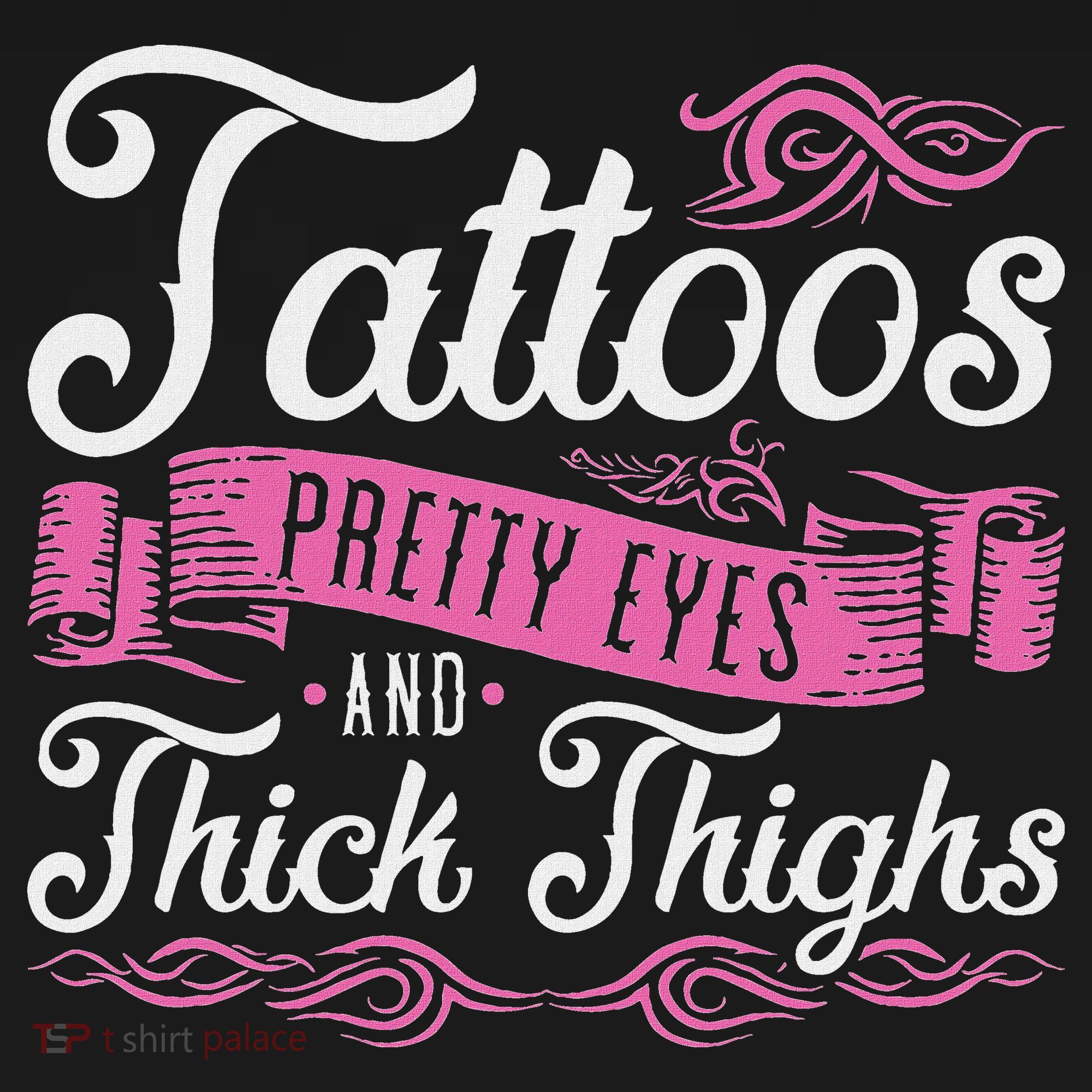 Tattoos Pretty Eyes And Thick Thighs Apron