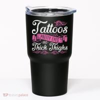 Tattoos Pretty Eyes And Thick Thighs Tumbler thumb 0