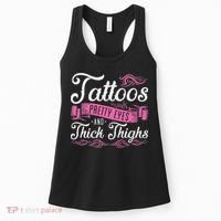 Tattoos Pretty Eyes And Thick Thighs Women's Tank Top thumb 0