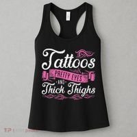Tattoos Pretty Eyes And Thick Thighs Women's Tank Top thumb 3