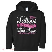 Tattoos Pretty Eyes And Thick Thighs Toddler Hoodie thumb 0