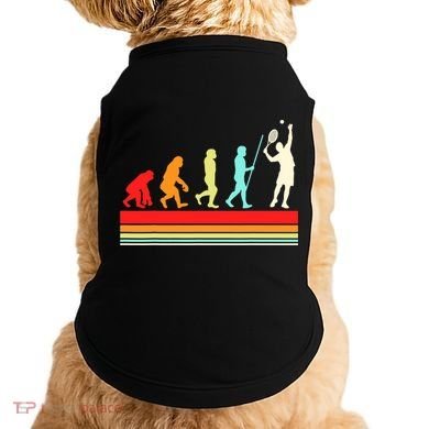 Tennis Player Evolution Retro Vintage Color Doggie Tank