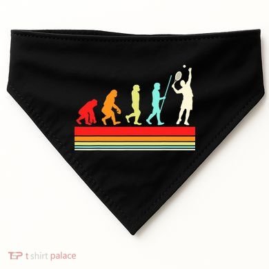 Tennis Player Evolution Retro Vintage Color USA-Made Doggie Bandana