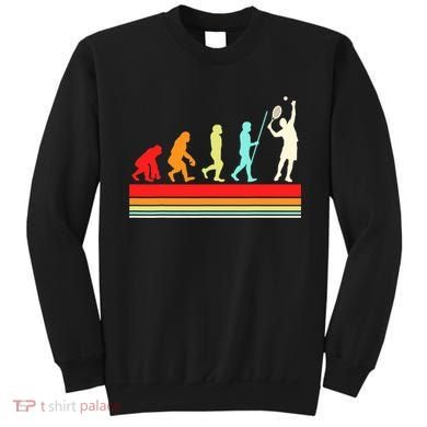 Tennis Player Evolution Retro Vintage Color Sweatshirt