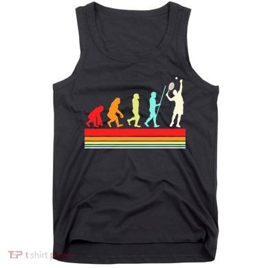 Tennis Player Evolution Retro Vintage Color Tank Top