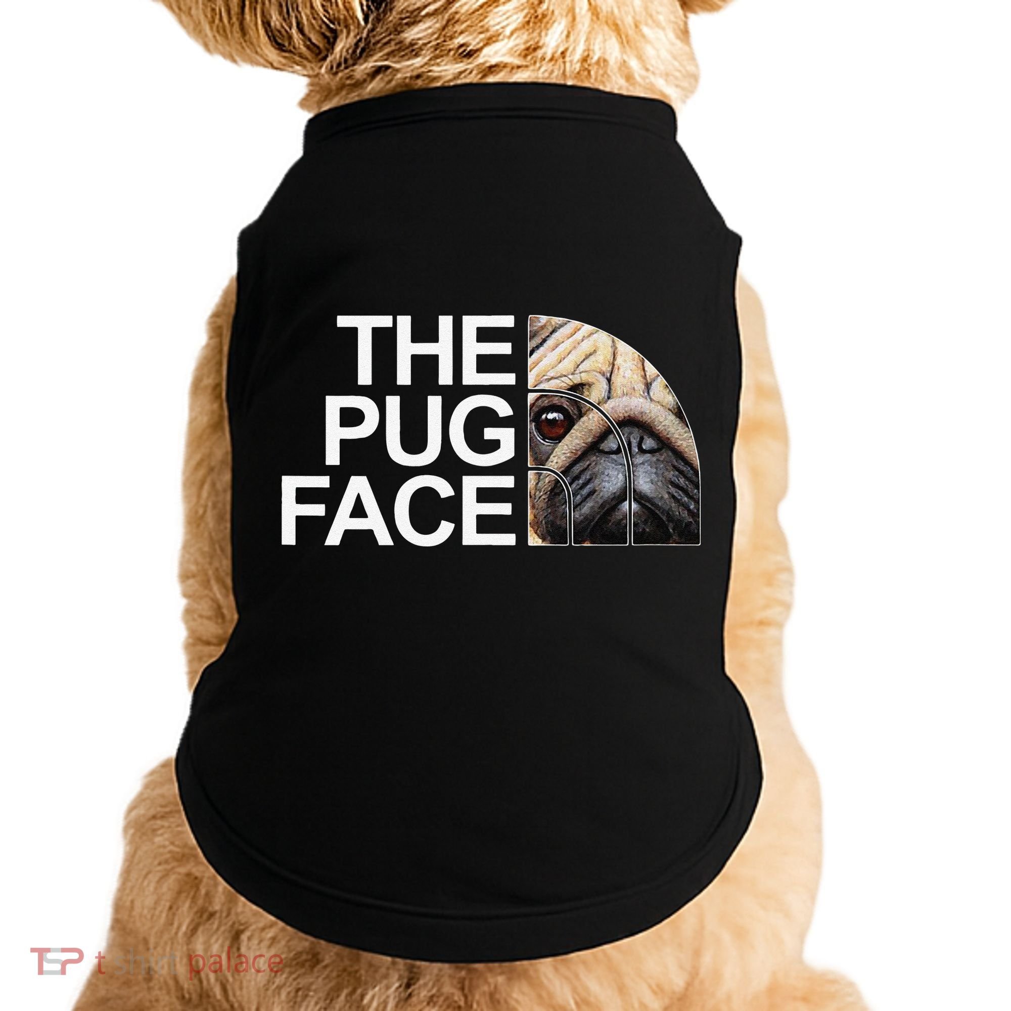 The Pug Face Dog Funny Pug Doggie Tank