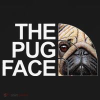 The Pug Face Dog Funny Pug USA-Made Doggie Bandana thumb 2