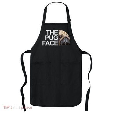 The Pug Face Dog Funny Pug Apron