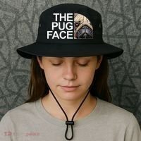 The Pug Face Dog Funny Pug Bucket Hat thumb 3