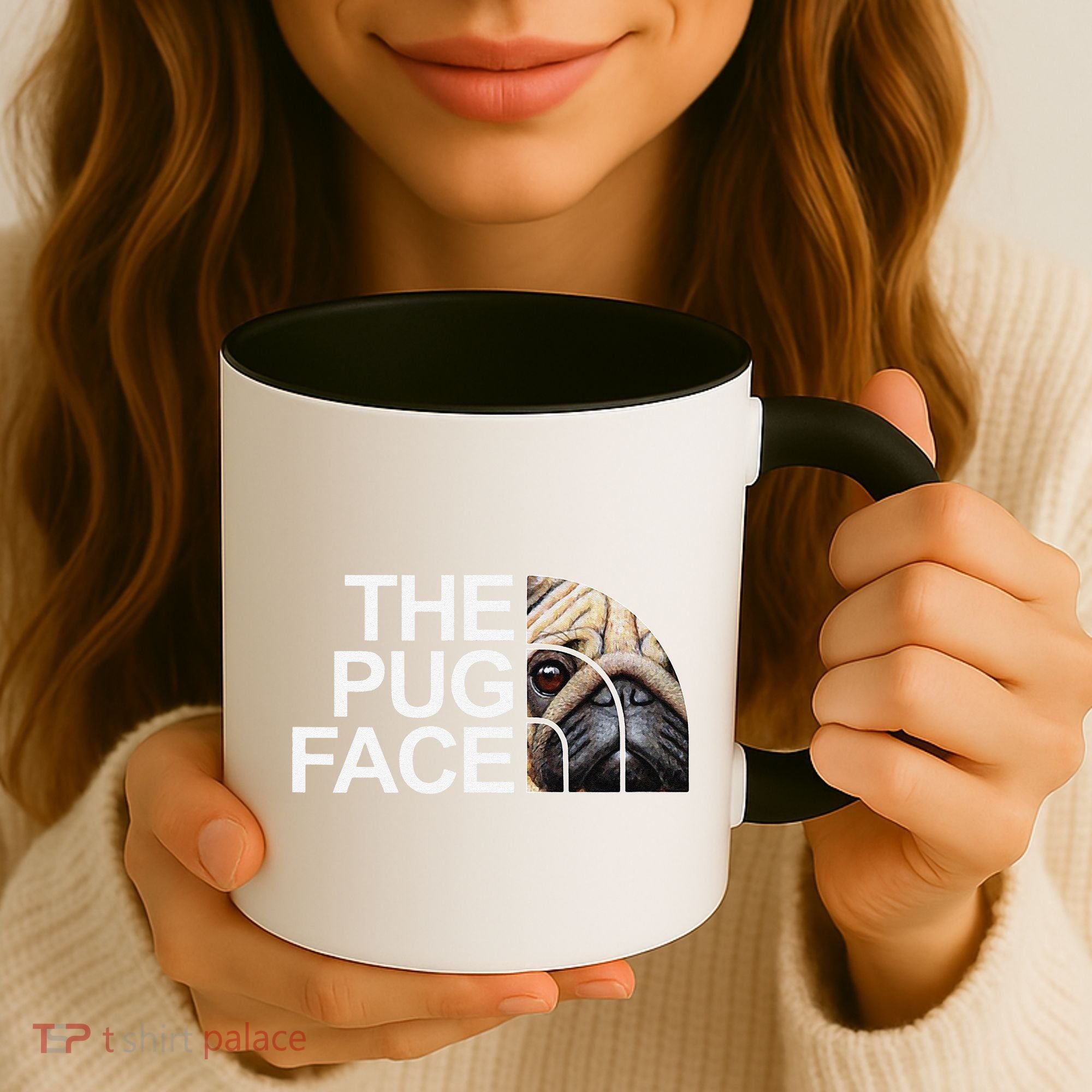 The Pug Face Dog Funny Pug Coffee Mug