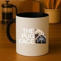 The Pug Face Dog Funny Pug Coffee Mug thumb 4