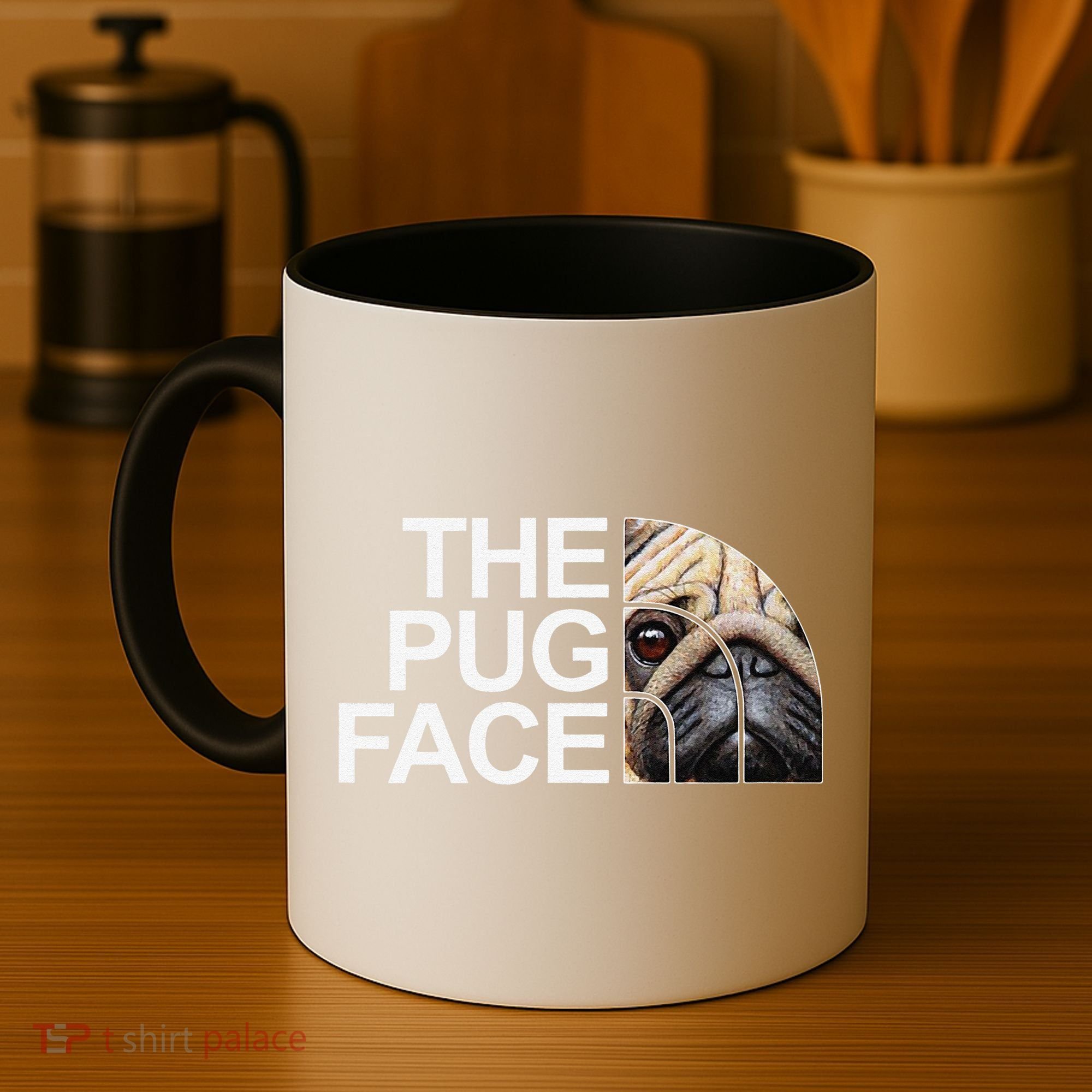 The Pug Face Dog Funny Pug Coffee Mug