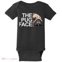 The Pug Face Dog Funny Pug Baby Bodysuit thumb 0