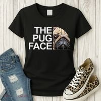 The Pug Face Dog Funny Pug Women's T-Shirt thumb 3