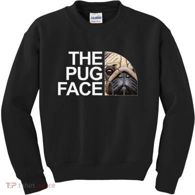 The Pug Face Dog Funny Pug Kids Sweatshirt