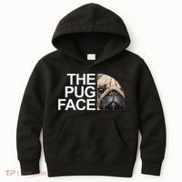 The Pug Face Dog Funny Pug Kids Hoodie thumb 0