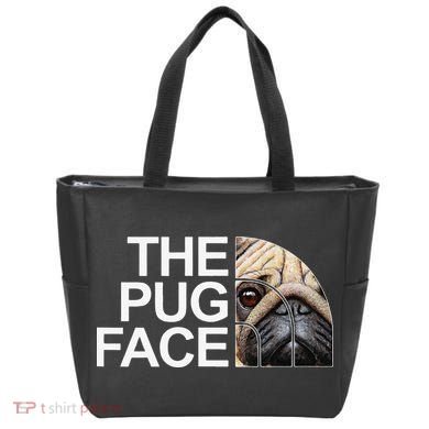 The Pug Face Dog Funny Pug Tote Bag