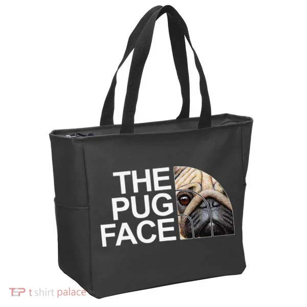 The Pug Face Dog Funny Pug Tote Bag
