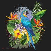 Tropical Paradise Flower Parrot Women's Sweatshirt thumb 2