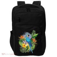 Tropical Paradise Flower Parrot Impact Tech Backpack thumb 0