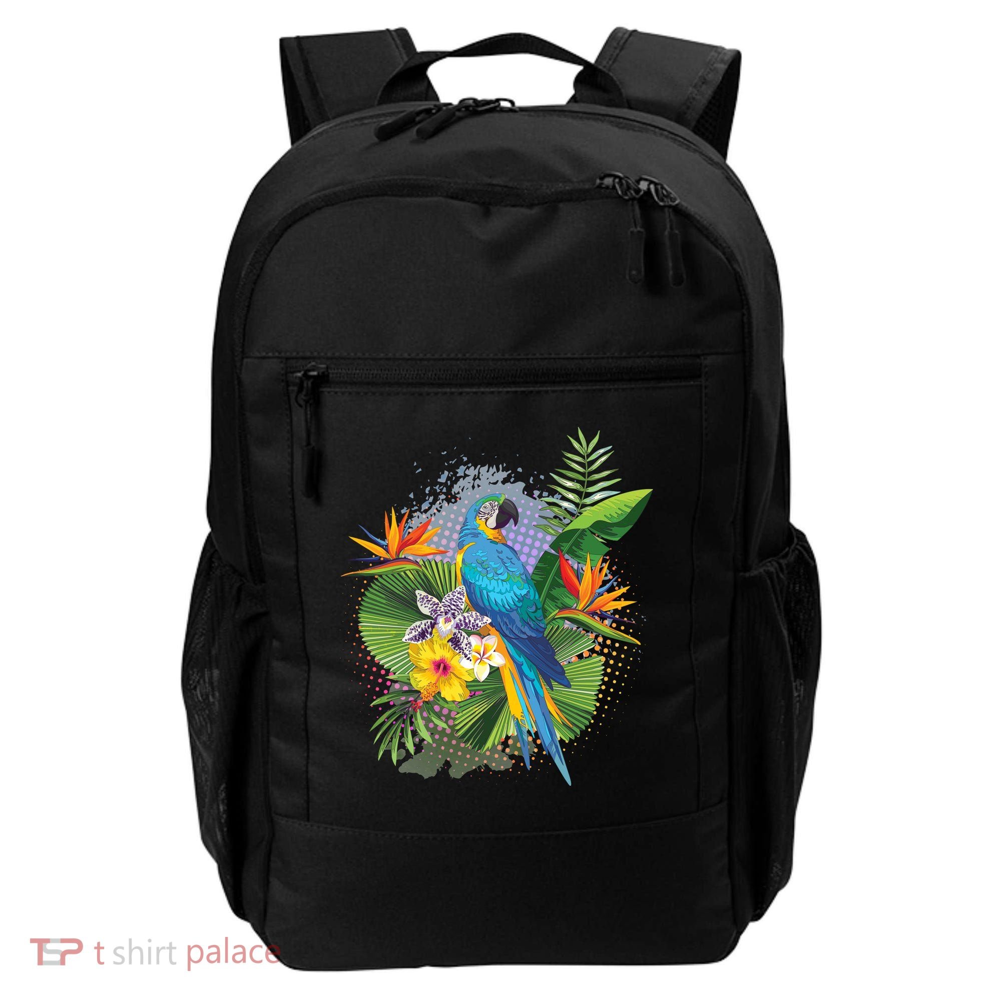 Tropical Paradise Flower Parrot Backpack