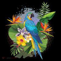 Tropical Paradise Flower Parrot Coffee Mug thumb 5