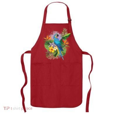 Tropical Paradise Flower Parrot Apron