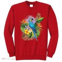 Tropical Paradise Flower Parrot Sweatshirt thumb 0