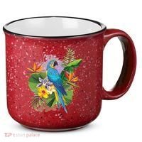 Tropical Paradise Flower Parrot 15oz Campfire Ceramic Mug thumb 0